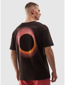 4F Vīriešu t-krekls oversize no organiskās kokvilnas - brūns