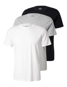 HOLLISTER T-Krekls gaiši pelēks / melns / balts