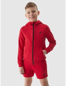4F Zēnu aiztaisāma sporta jaka ar kapuci - sarkana