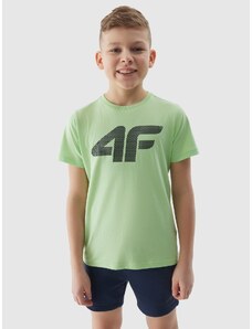 4F Zēnu t-krekls ar apdruku - gaiši zaļš