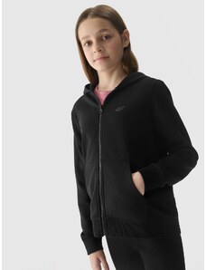 4F Meiteņu sporta jaka ar kapuci - melna