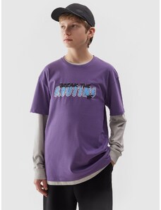 4F Zēnu t-krekls ar apdruku - violets