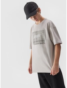 4F Zēnu t-krekls ar apdruku - pelēks