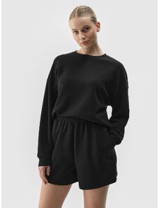 4F Sieviešu sporta džemperis ar modāla piedevu - melns