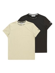 Calvin Klein Jeans T-Krekls 'INTARSIA' bēšs / melns