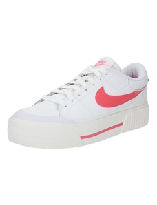 Nike Sportswear Zemie brīvā laika apavi 'Court Legacy Lift' aveņkrāsas / balts
