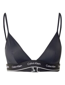 Calvin Klein Swimwear Bikini augšdaļa 'Meta Legacy' melns / balts