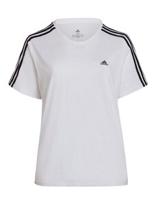 ADIDAS SPORTSWEAR Sporta krekls 'Essentials 3-Stripes ' melns / balts