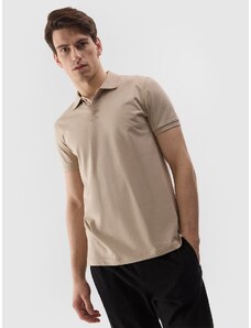 4F Vīriešu polo krekls regular gluds - smilškrāsas