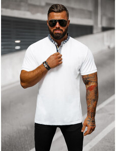 Vīriešu polo krekls balts OZONEE O/DA803