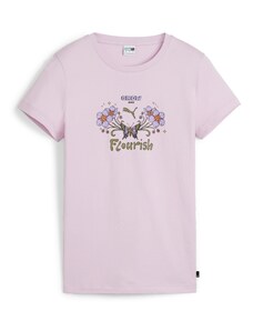 PUMA T-Krekls 'GROW FLOURISH' olīvzaļš / debesu lillā / rožkrāsas / melns