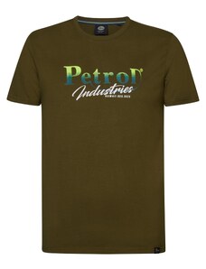 Petrol Industries T-Krekls ''Summerdrive' haki / degvielas krāsas / nefrīta / balts