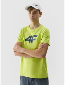 4F Zēnu t-krekls no organiskās kokvilnas ar apdruku - dzeltens
