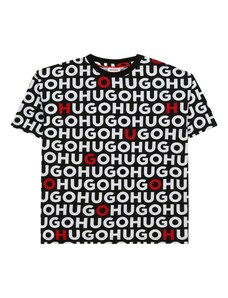 HUGO T-Krekls sarkans / melns / balts