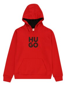 HUGO Sportisks džemperis neonsarkans / melns