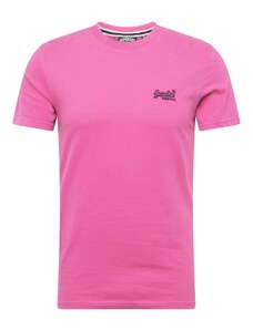 Superdry T-Krekls tumši zils / gaiši rozā