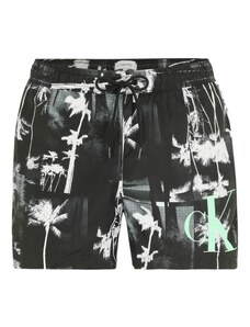 Calvin Klein Swimwear Peldšorti piparmētru / melns / balts