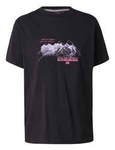 NAPAPIJRI T-Krekls 'YUKON' pelēks / rozā / melns