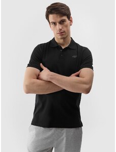 4F Vīriešu polo krekls regular gluds - melns