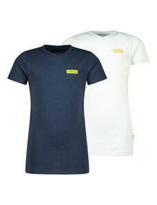 VINGINO T-Krekls tumši zils / dzeltens / oranžs / balts