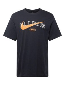 Nike Sportswear T-Krekls 'Club' mandarīnu / melns / balts