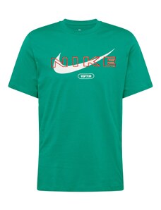 Nike Sportswear T-Krekls 'Club' zaļš / sarkans / balts