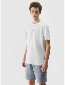4F Vīriešu t-krekls regular gluds - balts