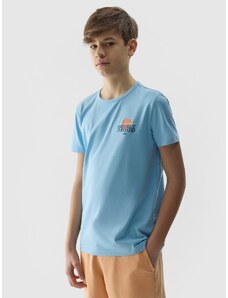 4F Zēnu t-krekls regular ar apdruku - zils