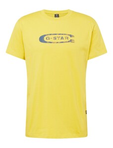 G-Star RAW T-Krekls 'Old School' tumši zils / citronkrāsas