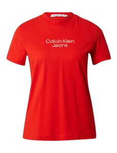 Calvin Klein Jeans T-Krekls sarkans / balts