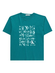 Calvin Klein Jeans T-Krekls degvielas krāsas / piparmētru / balts
