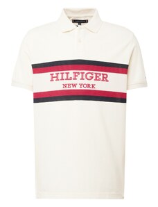 TOMMY HILFIGER T-Krekls krēmkrāsas / sarkans / melns
