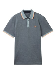 TOM TAILOR T-Krekls tumši pelēks / pasteļzaļš / oranžs / balts
