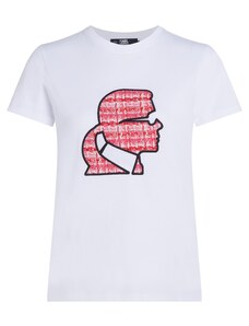Karl Lagerfeld T-Krekls rozā / sarkans / melns / balts