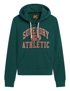 Superdry Sportisks džemperis tumši zaļš / oranžs