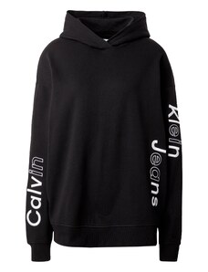Calvin Klein Jeans Sportisks džemperis melns / balts