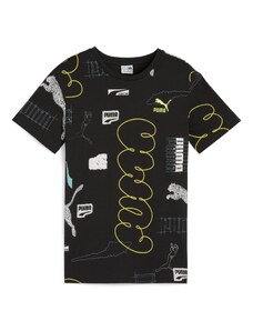 PUMA T-Krekls 'CLASSICS BRAND LOVE' dzeltens / pelēks / melns / balts