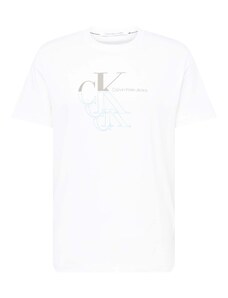 Calvin Klein Jeans T-Krekls pelēks / balts