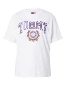 Tommy Jeans T-Krekls 'Varsity Sport 3' kamieļkrāsas / ceriņu / melns / balts