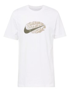 Nike Sportswear T-Krekls 'SWOOSH' pelēkbrūns / melns / balts