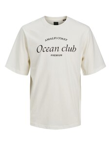 JACK & JONES T-Krekls 'Ocean Club' krēmkrāsas / melns