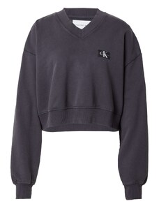 Calvin Klein Jeans Sportisks džemperis tumši pelēks / melns / balts