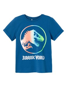 NAME IT T-Krekls 'MISAEL JURASSIC' tumši zils / gaiši zaļš / oranžs / balts