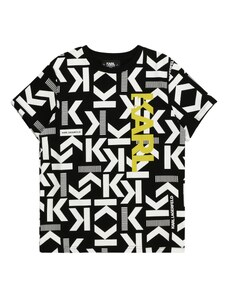 Karl Lagerfeld T-Krekls citronkrāsas / melns / balts