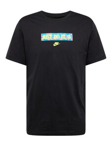 Nike Sportswear T-Krekls 'SPRING BREAK' debeszils / dzeltens / tumši oranžs / melns