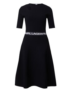 Karl Lagerfeld Adīta kleita melns / balts