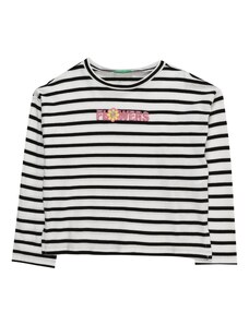 UNITED COLORS OF BENETTON T-Krekls dzeltens / rožkrāsas / melns / balts