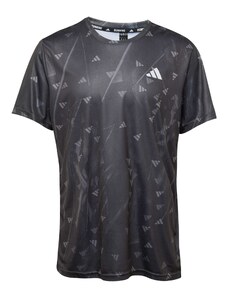 ADIDAS PERFORMANCE Sporta krekls 'RUN IT' pelēks / melns / balts