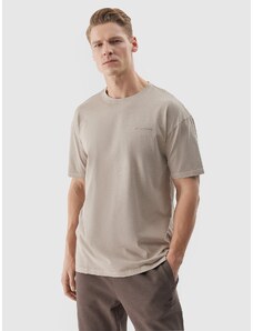 4F Vīriešu t-krekls oversize gluds - smilškrāsas