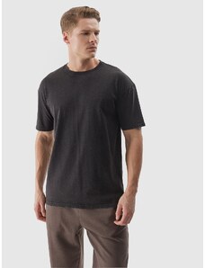 4F Vīriešu t-krekls oversize gluds - melns
